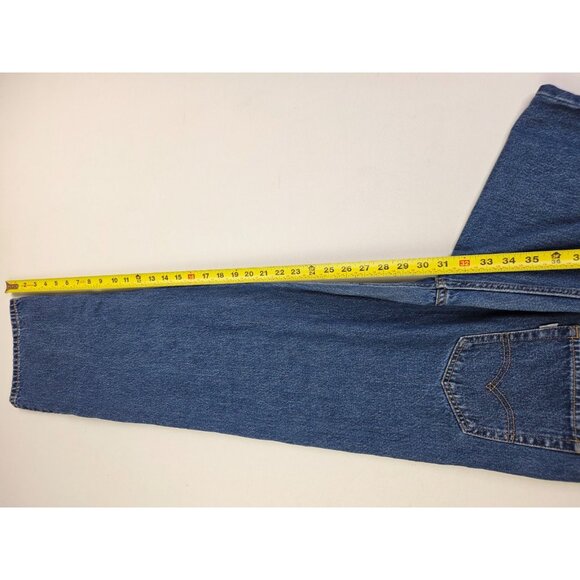 Levis Size 31X30 Mens Silver Tab '94 Baggy Blue Cotton Denim 5 Pocket Logo Jeans - Picture 8 of 13